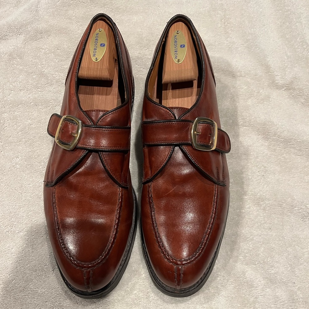 Allen Edmonds brown buckle shoe
